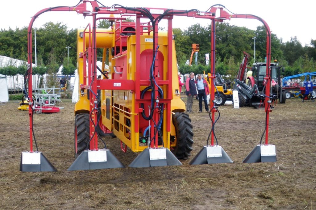 RVS kappen aan portaaltractor